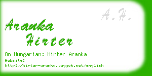 aranka hirter business card